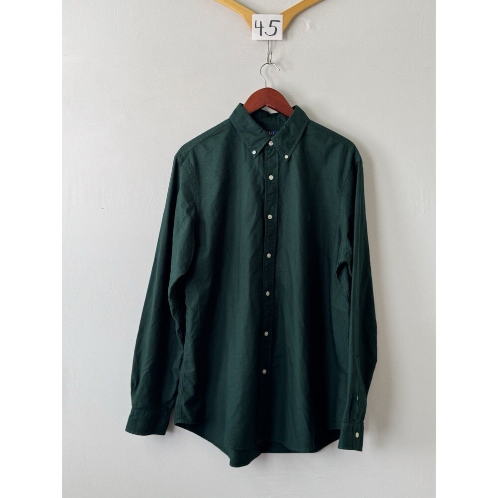 Polo Ralph Lauren Classic Fit Mens XL Green Oxford Cotton Button-Down Shirt